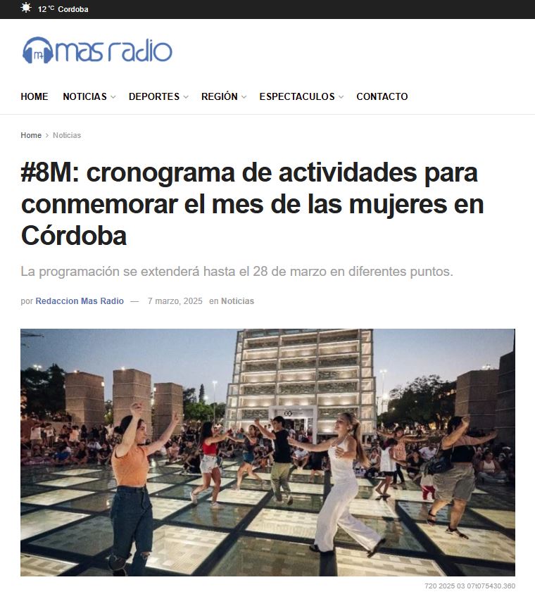 PRENSA ALONE TOGETHER Joana Brabo Mas radio Cordona Argentina