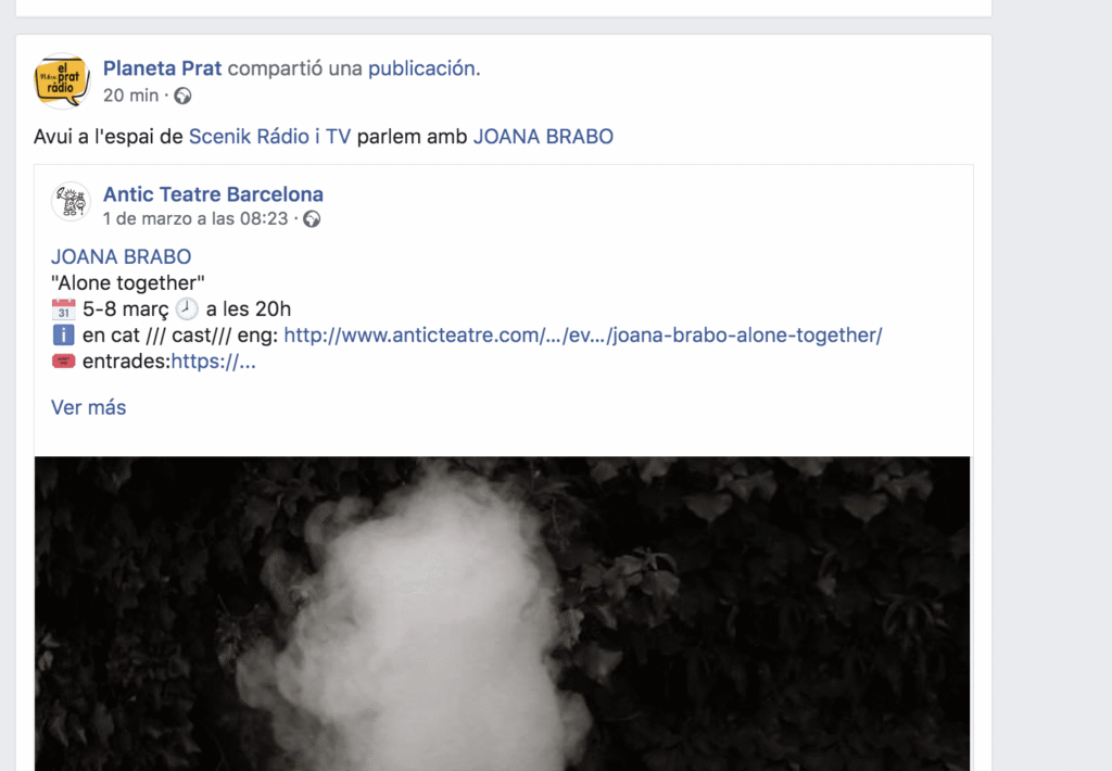 PRENSA ALONE TOGETHER Joana Brabo RADIO SCENIK