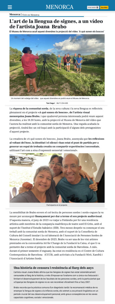 00 PRENSA AQSLB JoanaBrabo sordos Menorca ASSORME Diari de Menorcajpg