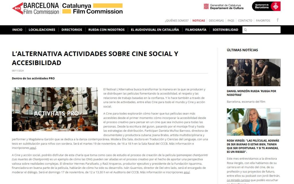 05 prensa a que suenan los bosques Joana Brabo charla accesibilidad