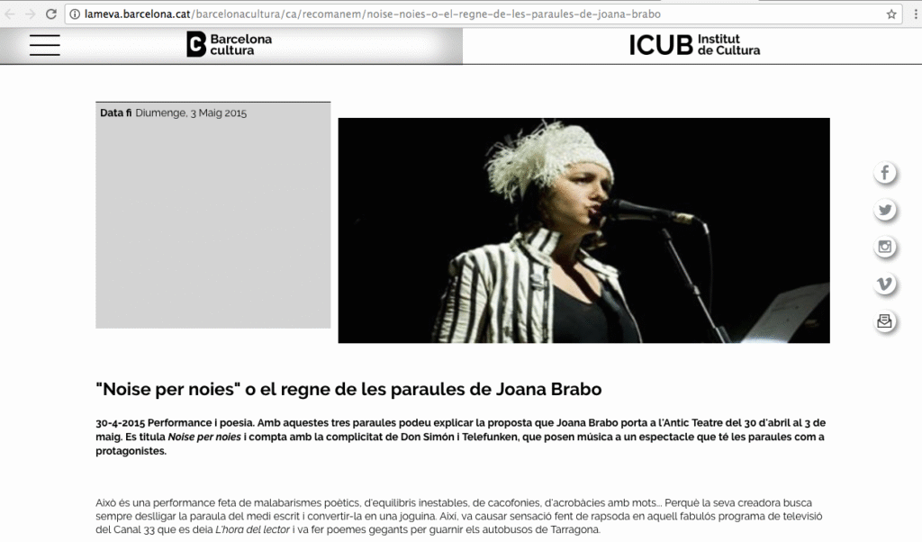 PRENSA NOISE PER NOIES ANTIC TEATRE JoanaBrabo 01