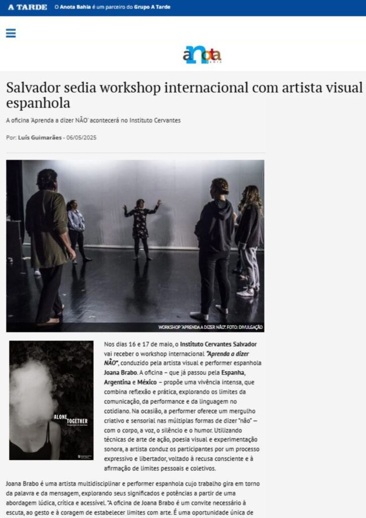 prensa DECIR NO JOANA BRABO Anota Bahia