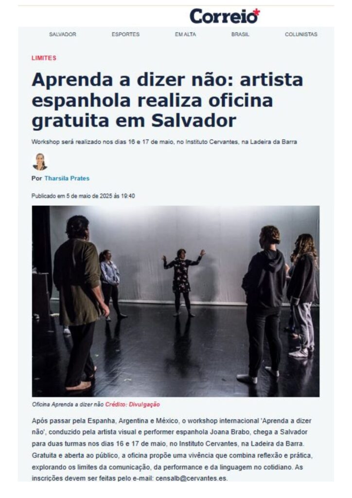 prensa DECIR NO JOANA BRABO Correo 24hs