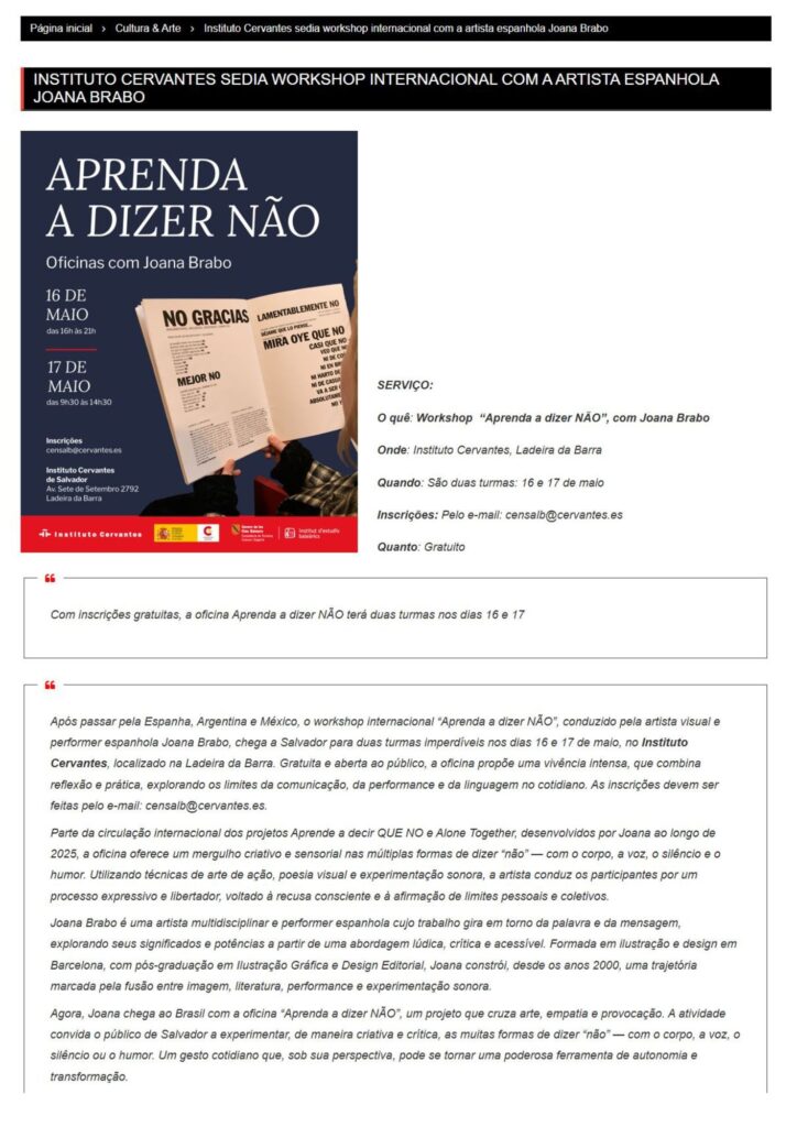 prensa DECIR NO JOANA BRABO Fotocitando
