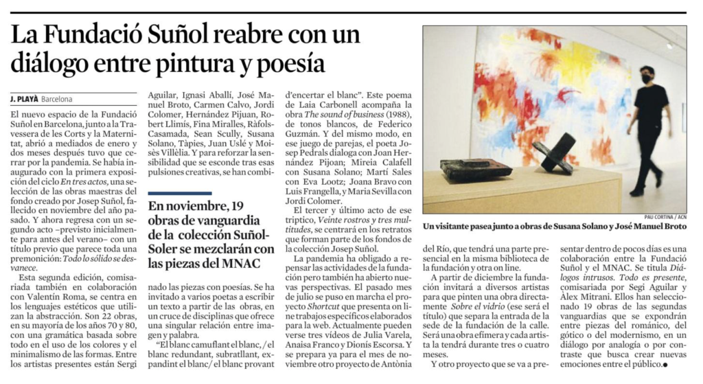 PRENSA ARTE JOANA BRABO FUND SUÑOL